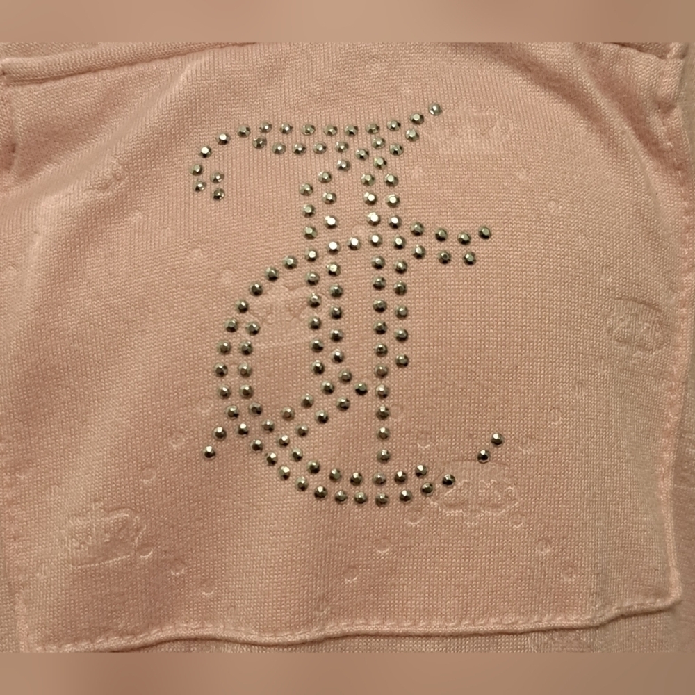 EUC Y2K Juicy Couture Pink Velour Bling Cozy Pajama Nightgown Sleep Top SZ S - Picture 4 of 8